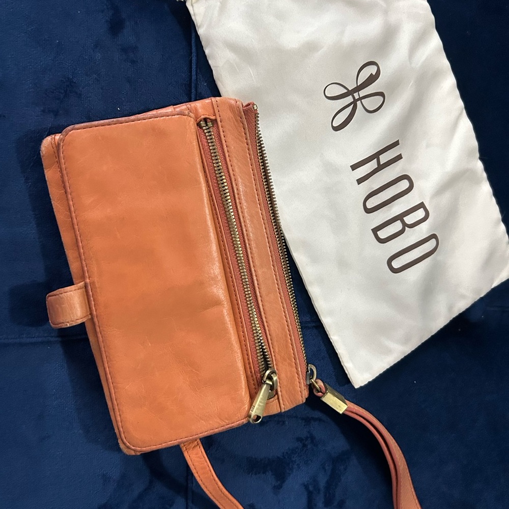 Coral HOBO wristlet